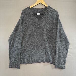 Columbia Women’s Grey Knit Sweater Size XL Acrylic Blend V-Neck